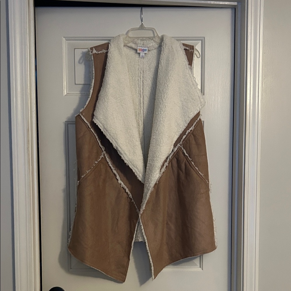 Women's Brown Shearling Vest